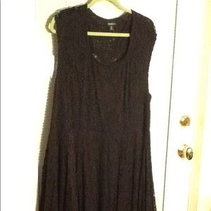 Black lace knee length dressy dress
